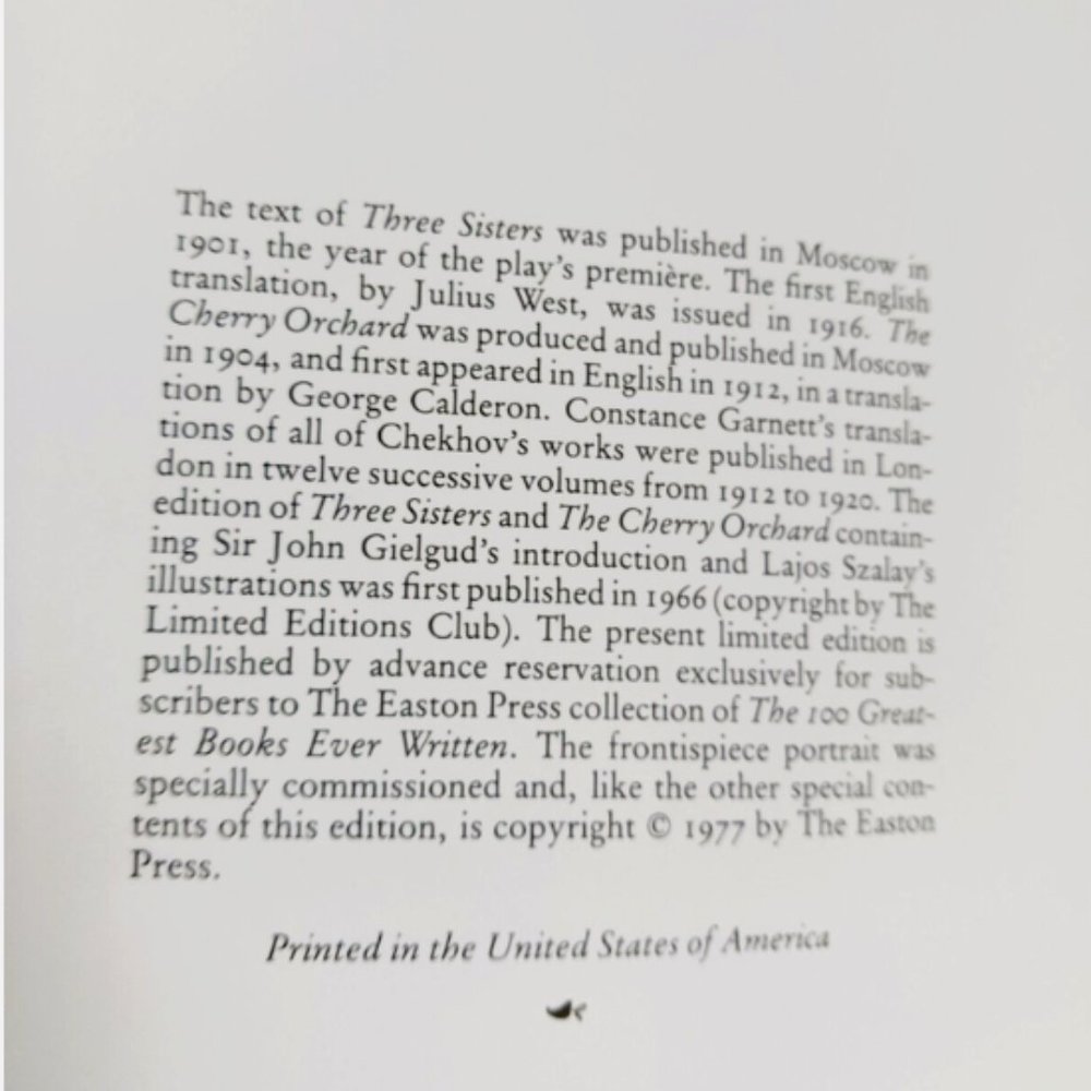 Two Plays of Anton Chekhov: The Cherry Orchard / Three Sisters, Collector's... - Picture 8 of 9